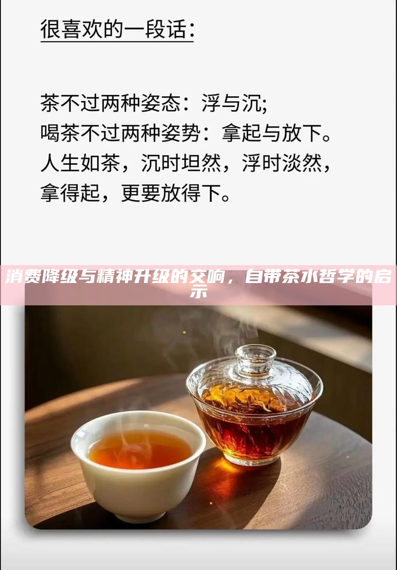 消费降级与精神升级的交响，自带茶水哲学的启示